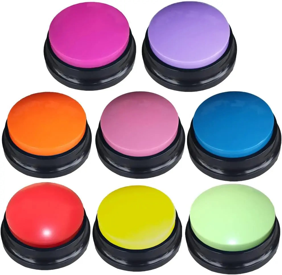 Voice Recording Button for Dogs — 8-Color Set (30s)