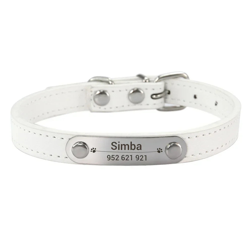 Personalized Engraved Leather Dog Collar — Stylish, Custom & Made to Last!