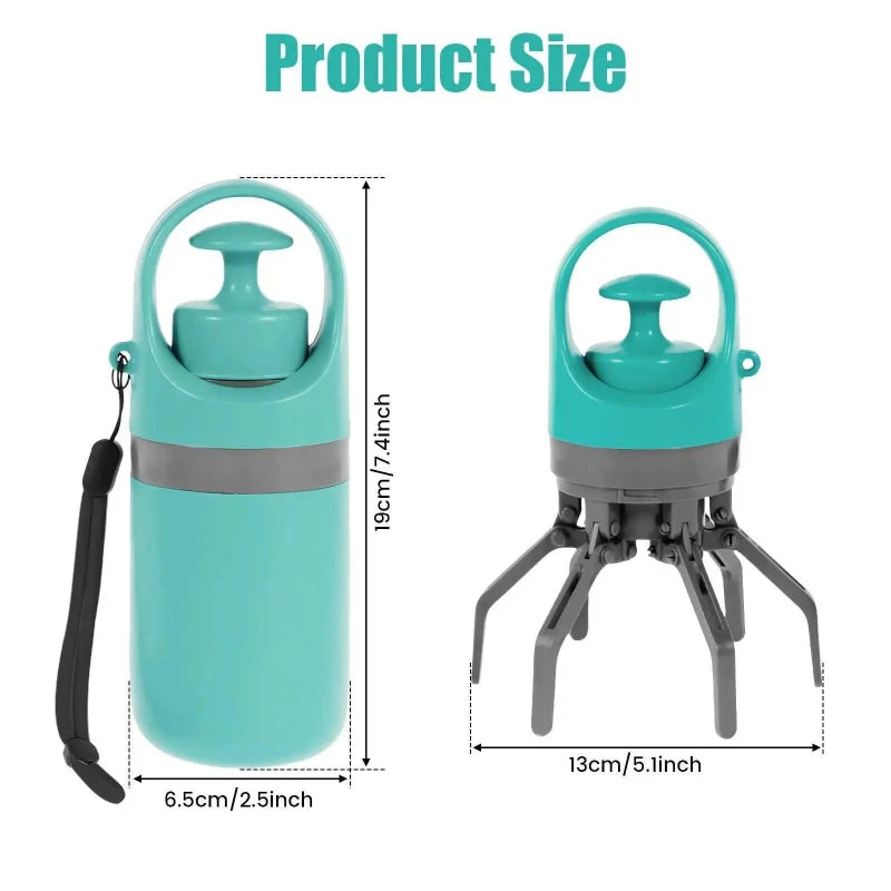 Portable Dog Poop Scooper with Built-In Bag Dispenser