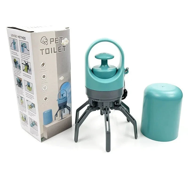 Portable Dog Poop Scooper with Built-In Bag Dispenser