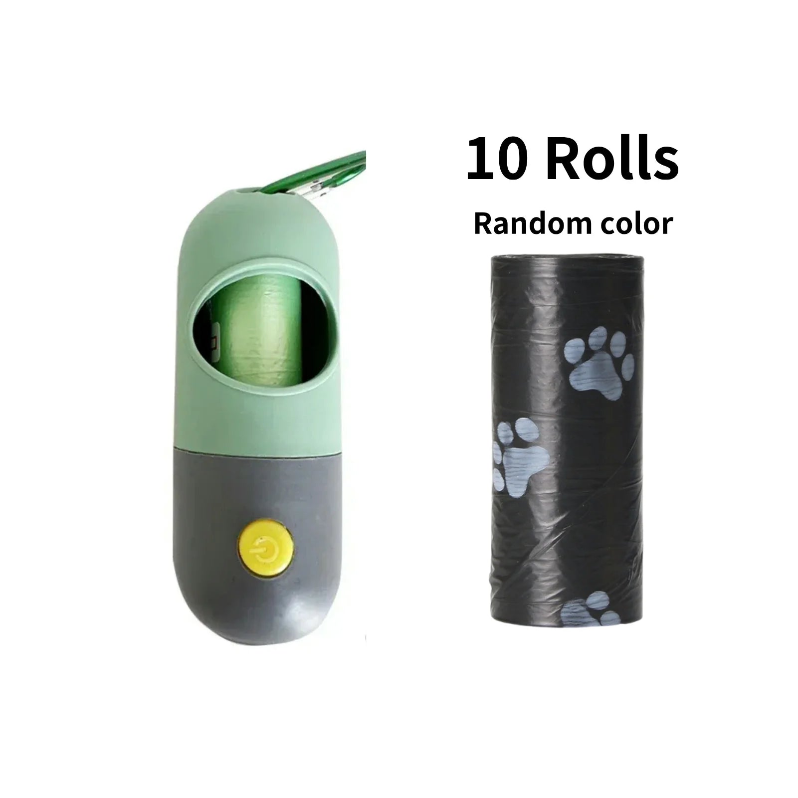 LED Dog Poop Bag Dispenser with 10 Rolls
