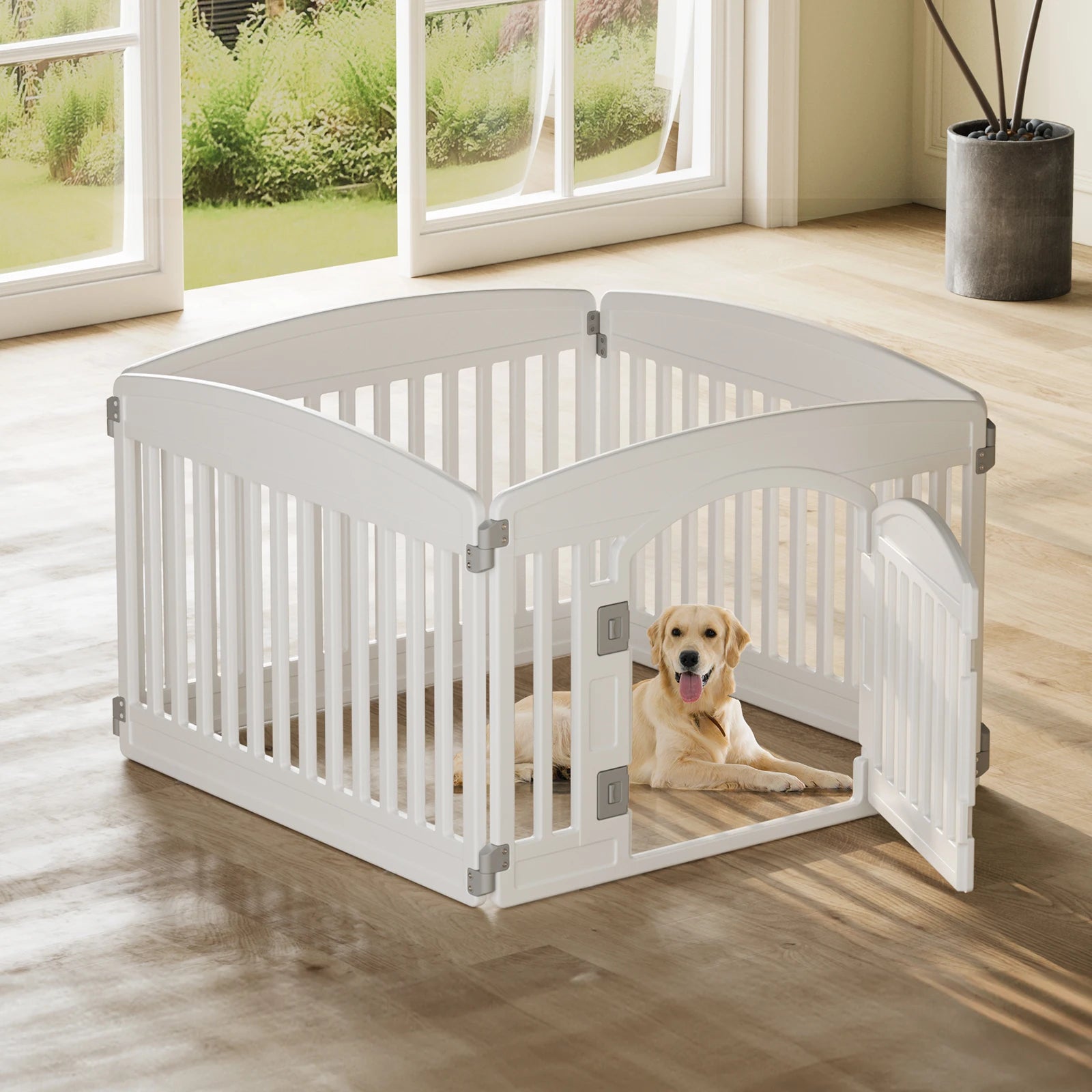 JHK 6-Panel Plastic Dog Playpen (24 in)