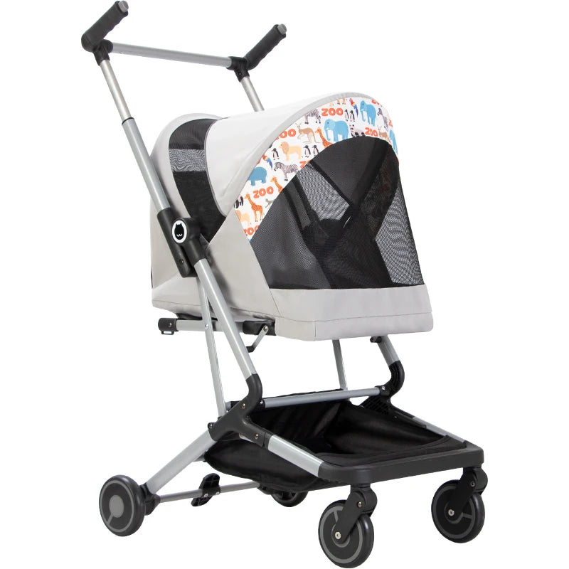 Portable Pet Stroller – Ultra-light & Foldable (Two Cats)