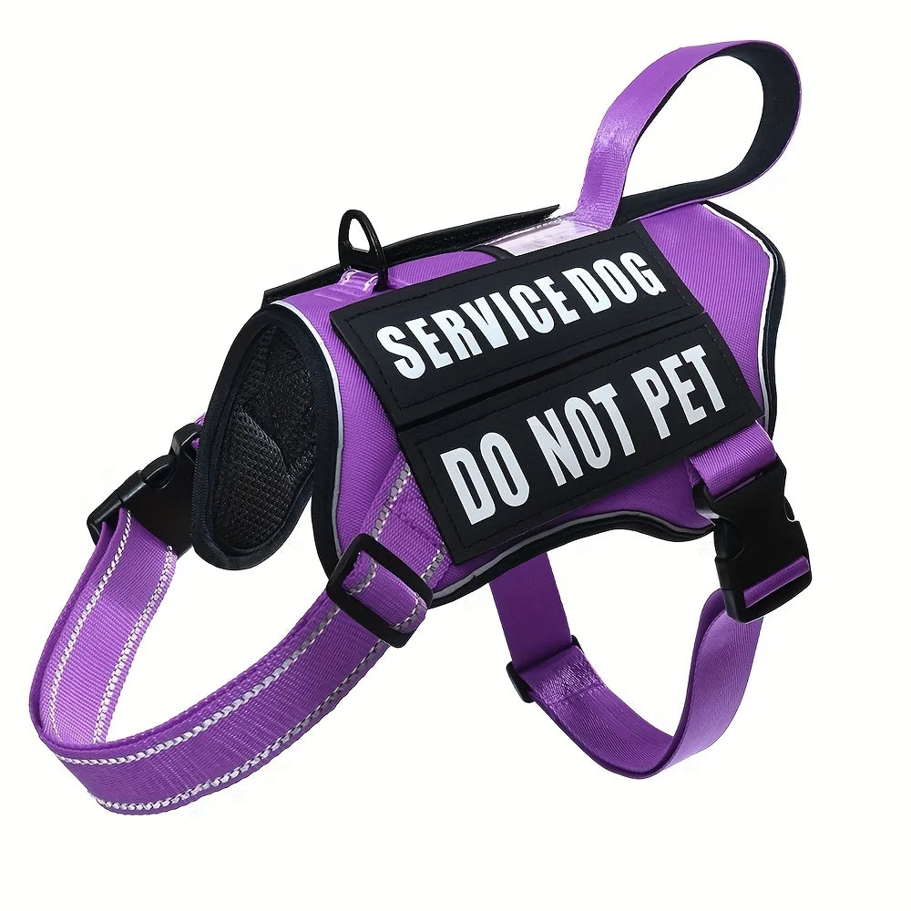 Nylon No Pull Dog Harness with Service Dog Patches