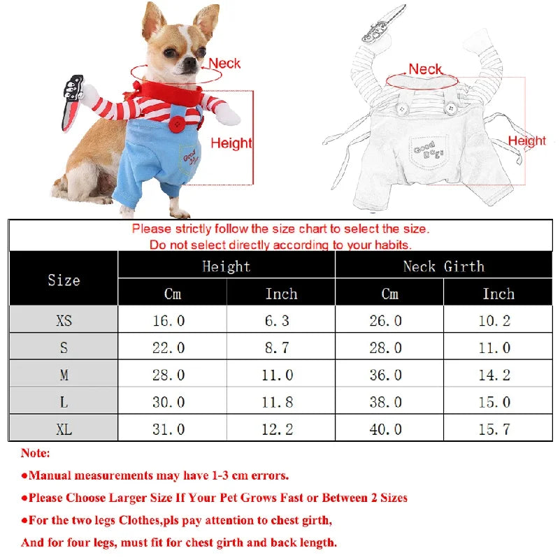 Christmas Pet Cosplay Costume — Funny Holiday Dress-Up Clothes for Small Dogs & Cats!