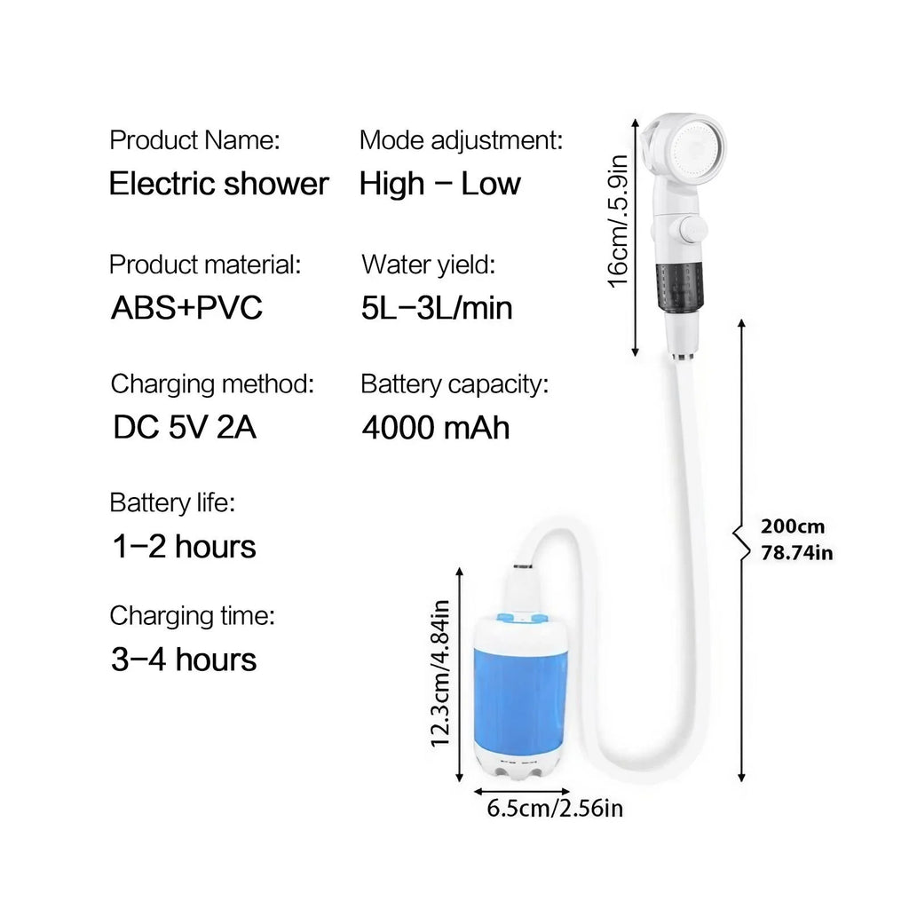 Portable Outdoor Shower (Rechargeable)