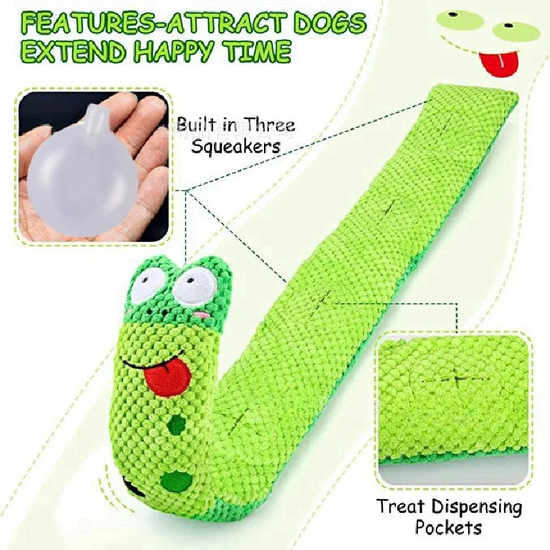 Snail Dog Puzzle Feeder & Squeaky Plush Toy — Foldable, Indestructible & Slow-Feed Fun!