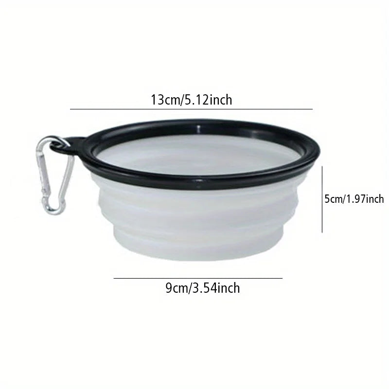 Collapsible Silicone Travel Bowl for Dogs & Cats — Feed & Hydrate On the Go!