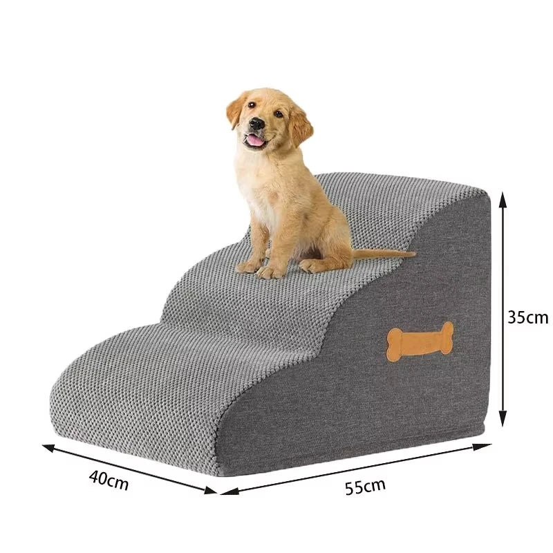 High Density Foam Dog Stairs & Ramp — Non-Slip Pet Steps for Sofa, Bed & Beyond!
