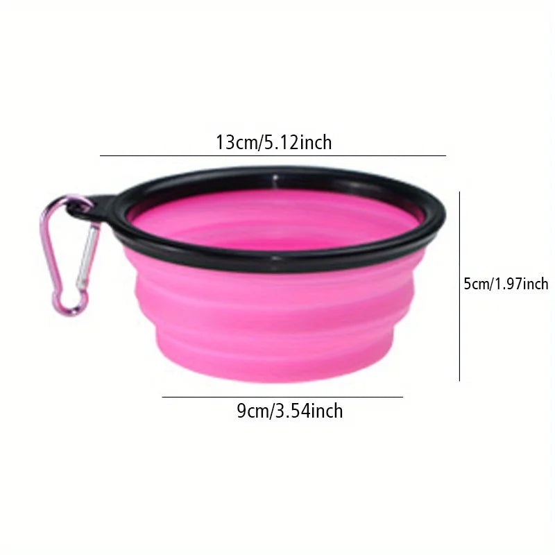 Collapsible Silicone Travel Bowl for Dogs & Cats — Feed & Hydrate On the Go!