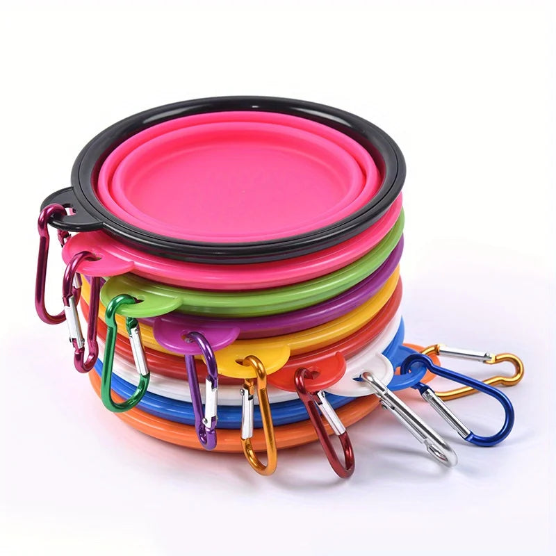 Collapsible Silicone Travel Bowl for Dogs & Cats — Feed & Hydrate On the Go!