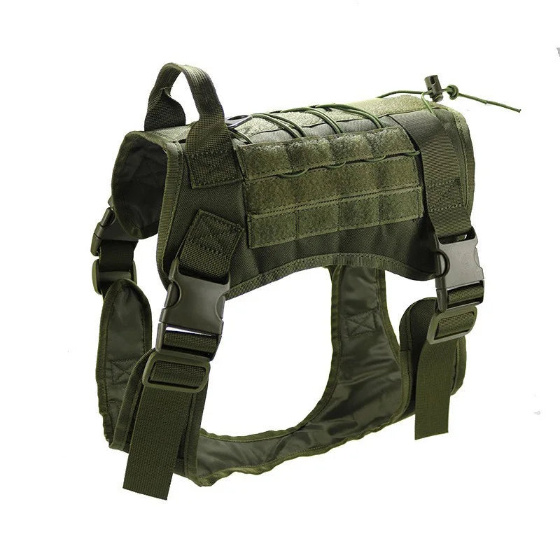 Camouflage Tactical Dog Harness & Training Vest — Built Tough for Adventure Pups!