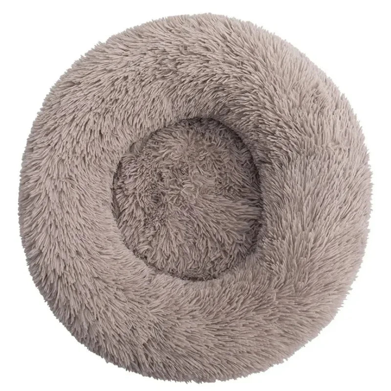 Round Plush Pet Bed — Super Soft Winter Warm Sleeping Bed for Dogs & Cats (6 Sizes, 40-90cm)!