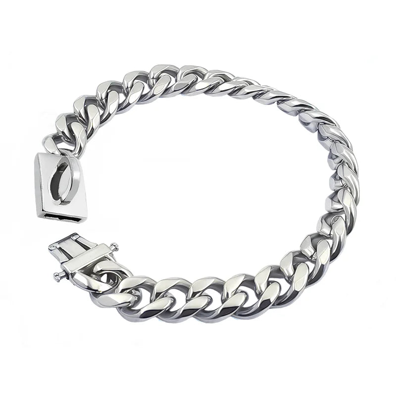 Gold Stainless Steel Dog Collar 19mm Wide
