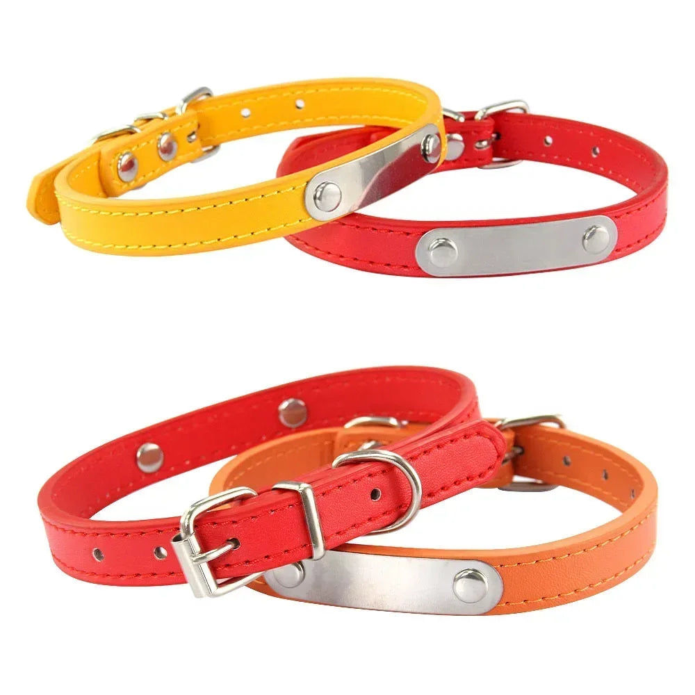 Personalized Engraved Leather Dog Collar — Stylish, Custom & Made to Last!