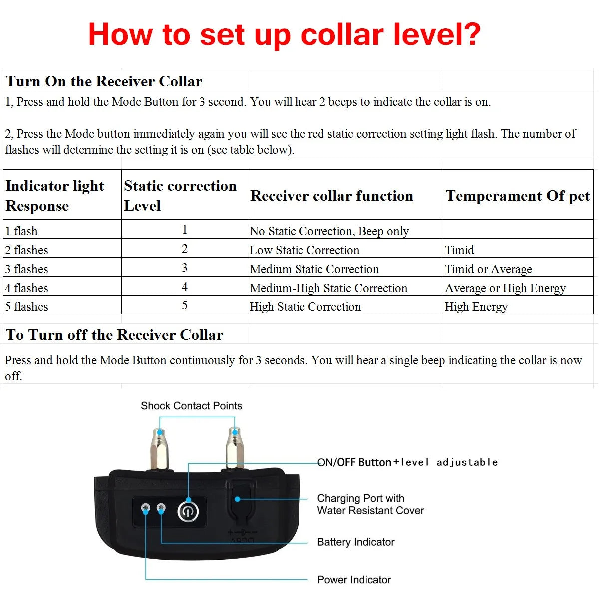 TP16 Pet Dog Electric Fence — 6 Levels, Rechargeable Waterproof Collar