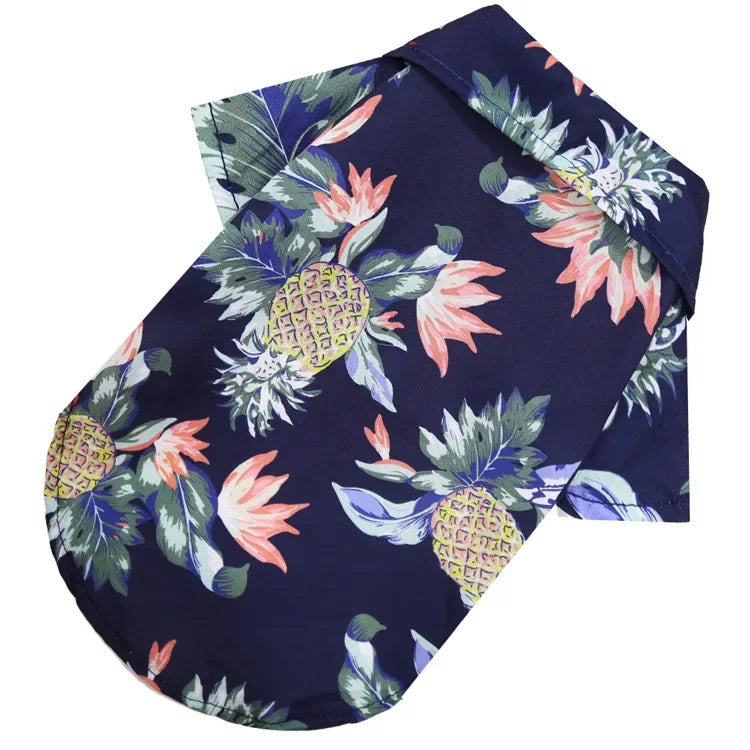 Hawaiian Style Chiffon Dog Shirt