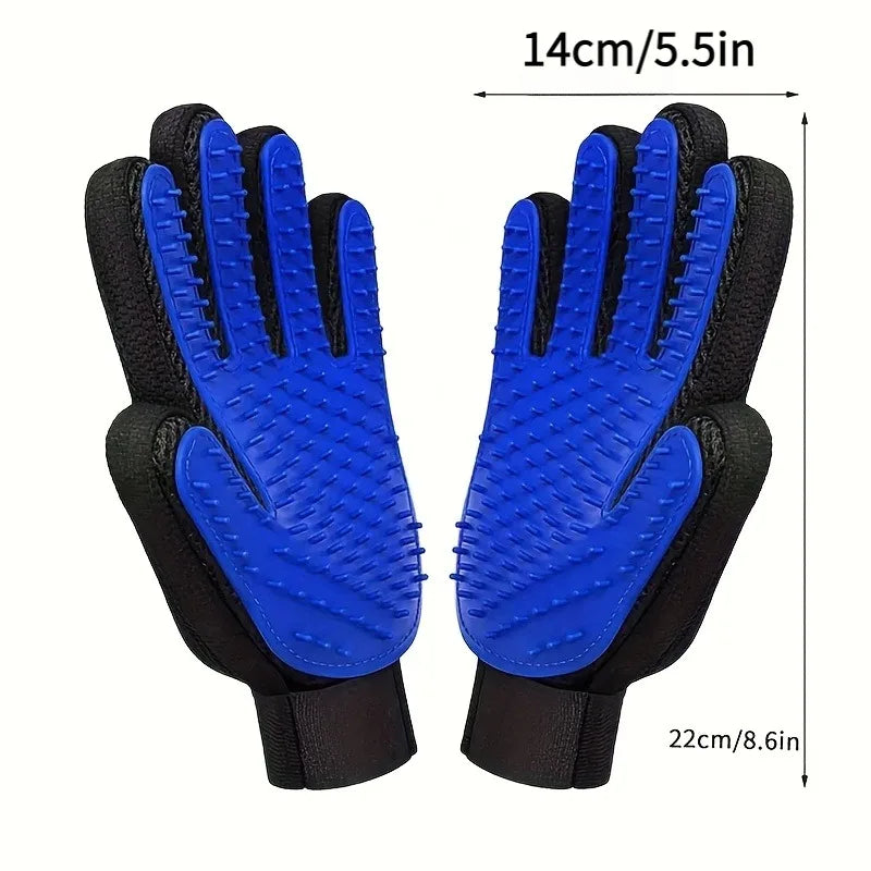 2-in-1 Pet Grooming Gloves Set