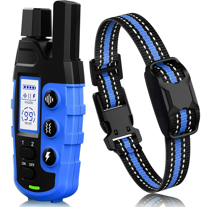 Electric Dog Training Collar with Remote — 3300Ft Range, Waterproof & Safe for 5-120lb Dogs!