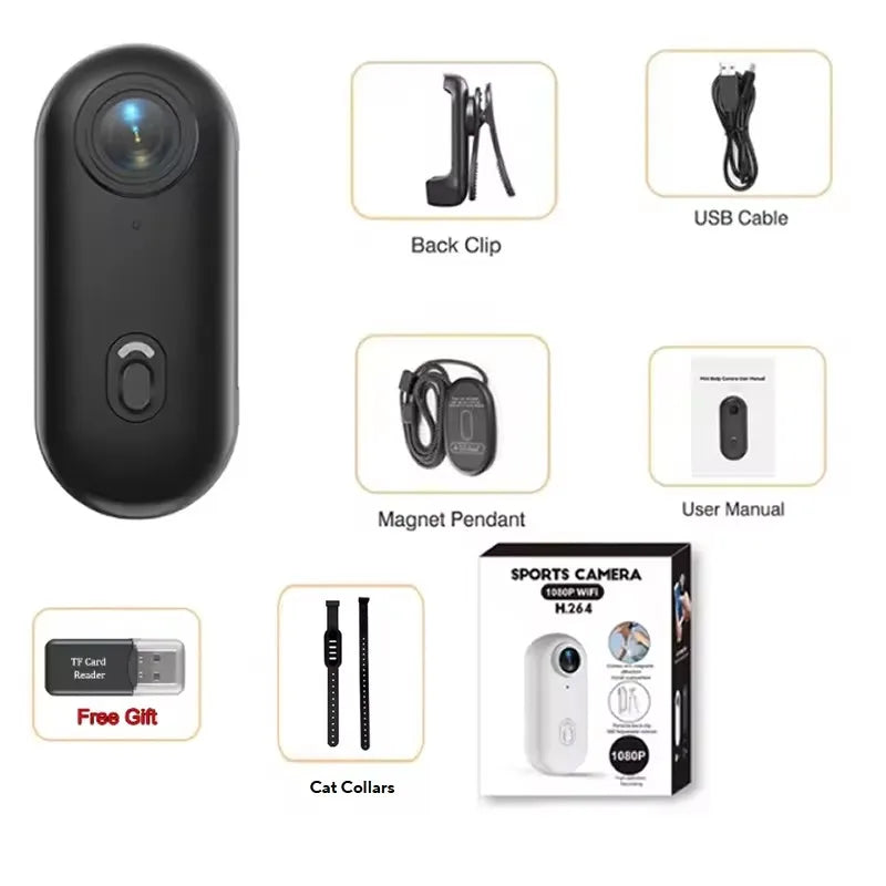 1080P HD Wireless Pet Collar Camera — See the World Through Your Pet's Eyes!