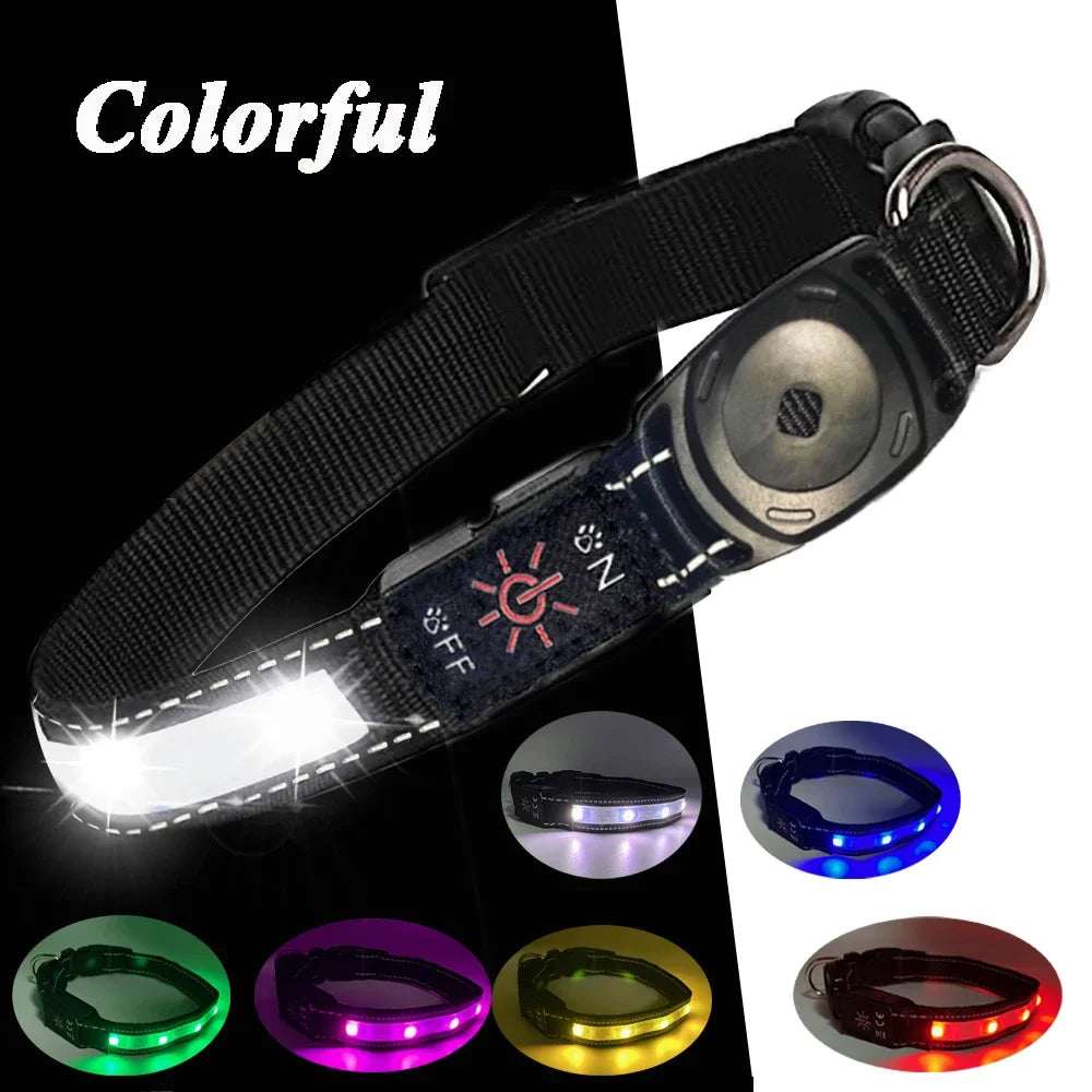 Apple AirTag LED Dog Collar by The Paw Prime