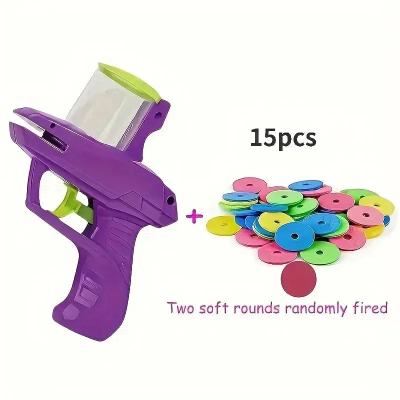 Funny Cat Toys: Turnip Gun with 15 Foam Frisbees