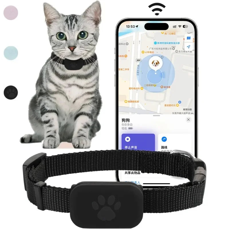 Waterproof Real-Time GPS Pet Tracker Collar — Anti-Lost Locator with Apple Find My Support!