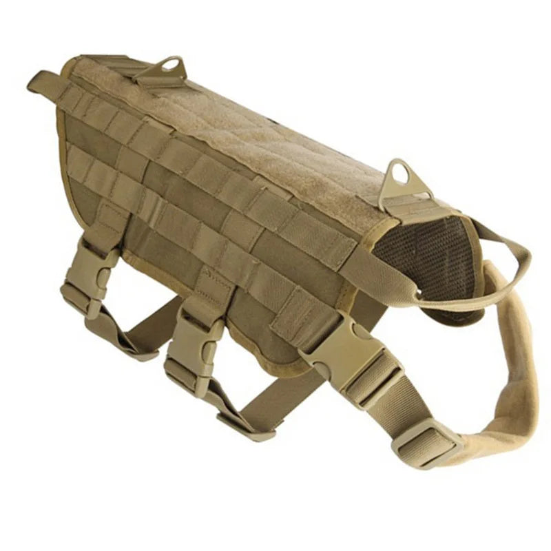 Camouflage Tactical Dog Harness & Training Vest — Built Tough for Adventure Pups!
