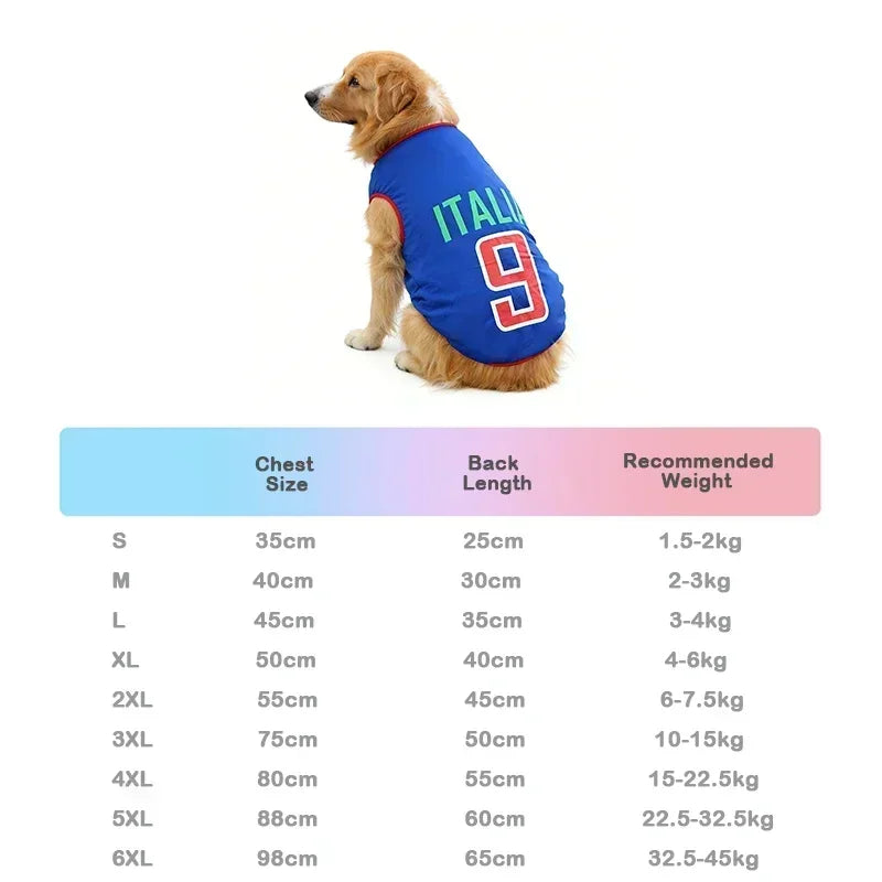 Breathable Mesh Pet Football Jersey — World Cup National Team Themed T-Shirt Vest for Dogs & Cats!